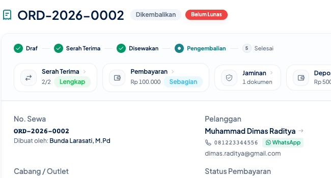 Booking Masuk